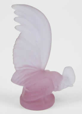 Fake Lalique Rooster In Pink Glass Fake Lalique Rooster In Pink Glass