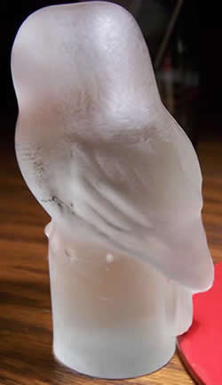 Copy of Rene Lalique Owl Paperweight - View From the Back Copy of Rene Lalique Owl Paperweight - View From the Back