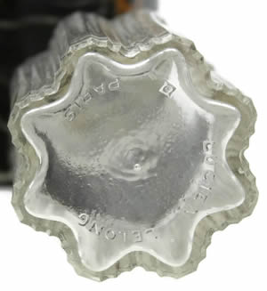 Gardenia Perfume Bottle Underside And Signature For Lucien Lelong A Close Copy of The R. Lalique Bottle Made For Parums A, B, and C