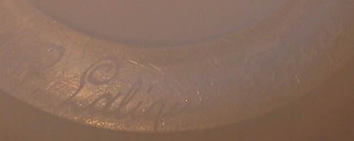 Rene Lalique Signature on a Palissy Vase