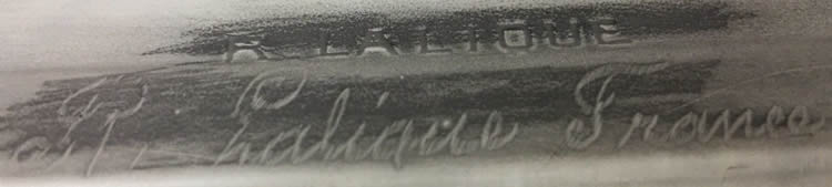 Rene Lalique Double Signature Molded And Engraved On A Perles Tray