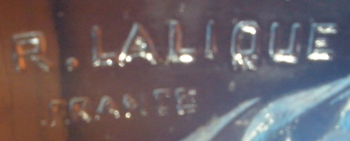 Rene Lalique Signature on a Veronique Bowl