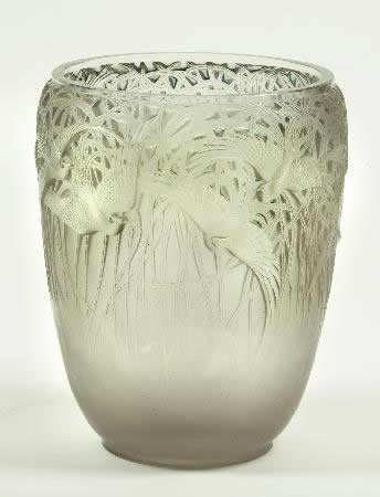 Rene Lalique Aigrettes Vase