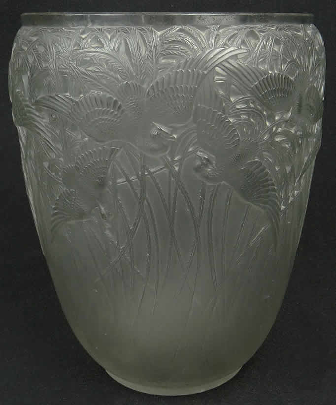 Rene Lalique Vase Aigrettes