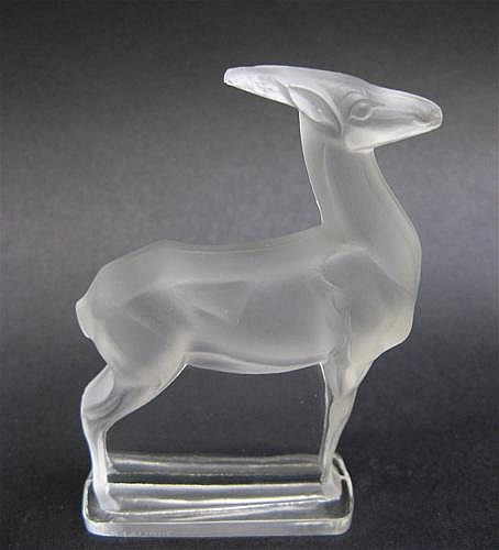 Rene Lalique Paperweight Antelope
