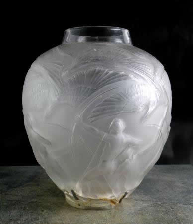 Rene Lalique Vase Archers