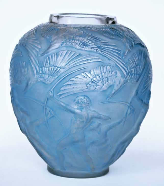 Rene Lalique Vase Archers
