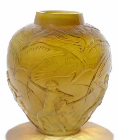 Rene Lalique Vase Archers