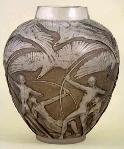 Rene Lalique Vase Archers
