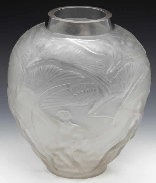 Rene Lalique Vase Archers