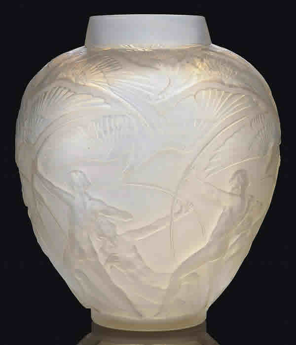 Rene Lalique Vase Archers