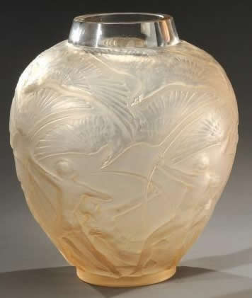 Rene Lalique Vase Archers