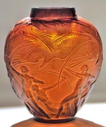 Rene Lalique Vase Archers