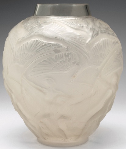 Rene Lalique Vase Archers