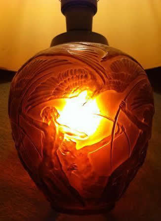 Rene Lalique Vase Archers