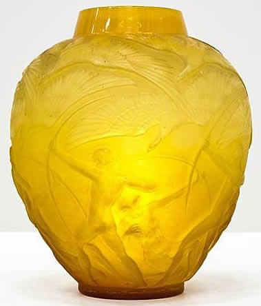 Rene Lalique Vase Archers