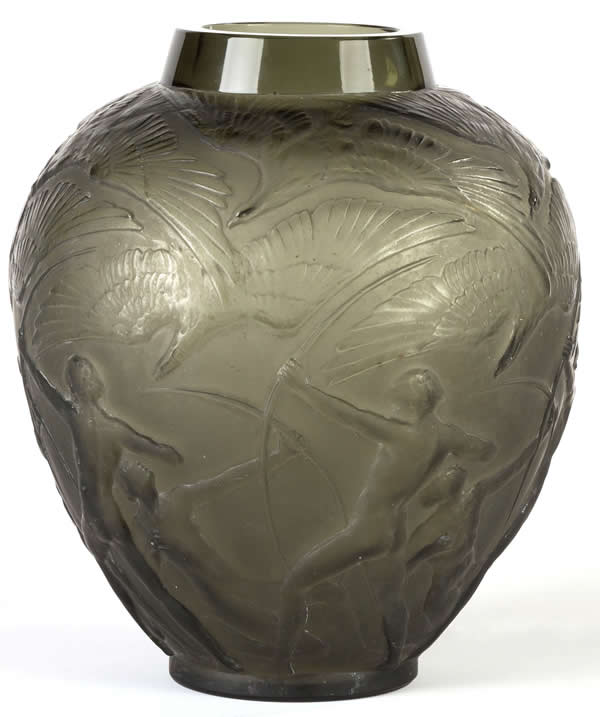 Rene Lalique Vase Archers