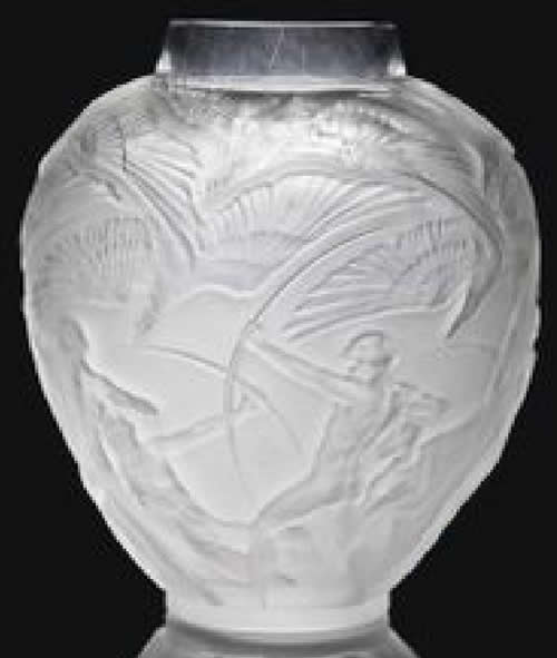 Rene Lalique Vase Archers