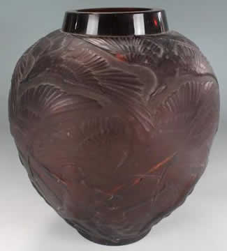 Rene Lalique Vase Archers