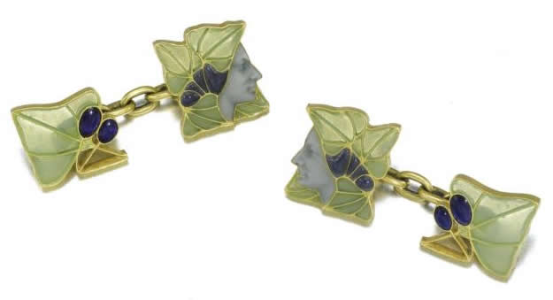 Rene Lalique Bacchus Cufflink
