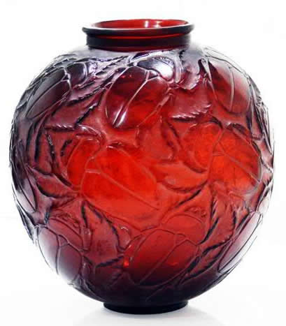 Rene Lalique Vase Beetles