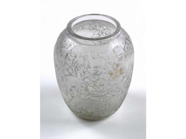 Rene Lalique Vase Biches