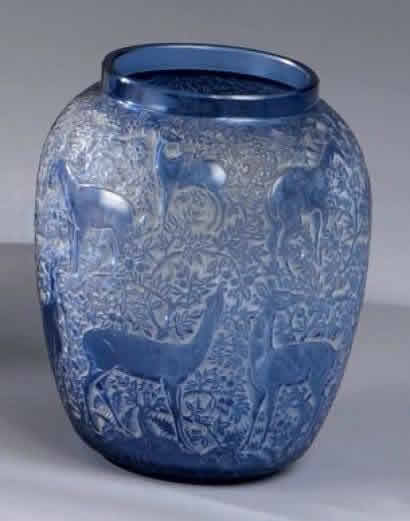 Rene Lalique Vase Biches