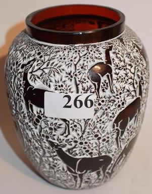 Rene Lalique Vase Biches