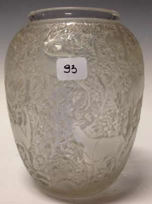 Rene Lalique Vase Biches
