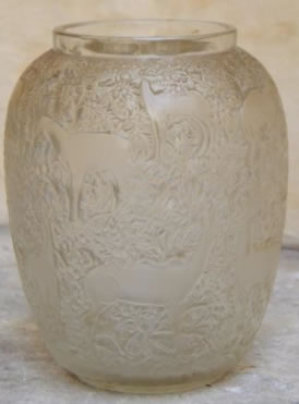 Rene Lalique Vase Biches