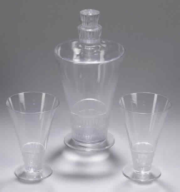Rene Lalique Water Glass Bourgueil