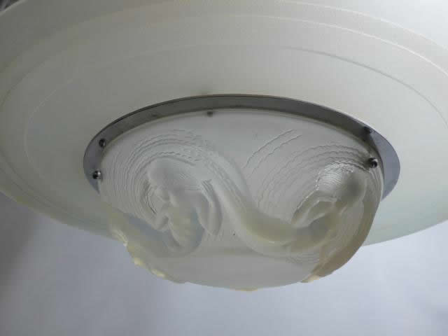 Rene Lalique Calypso Bowl Light Fixture