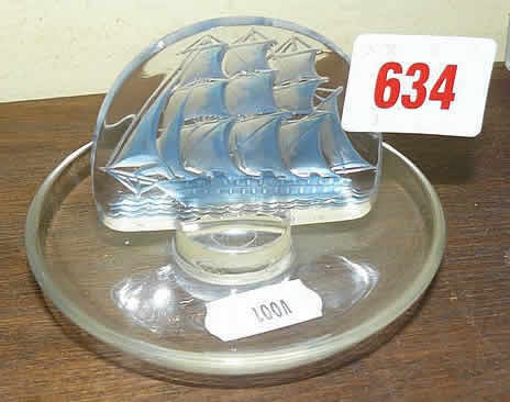 Rene Lalique Caravelle Ashtray