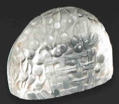 Rene Lalique Cerises Menu Holder