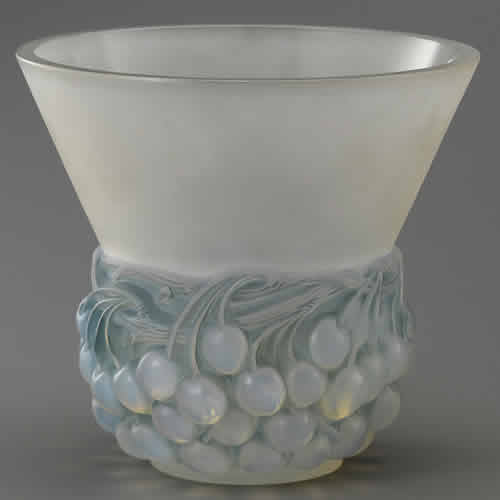 Rene Lalique Vase Cerises