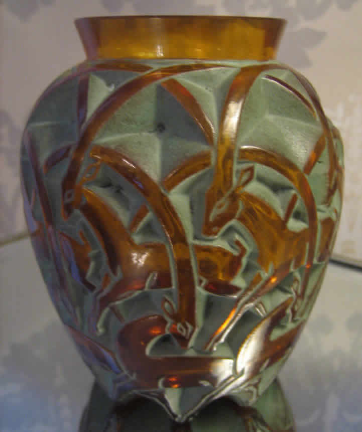 Rene Lalique Vase Chamois