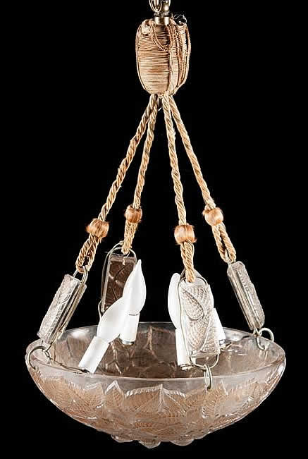 Rene Lalique Hanging Light Fixture Charmes