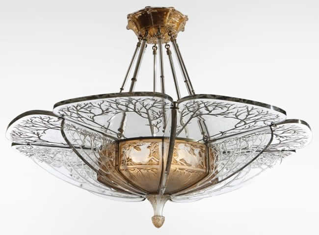 Rene Lalique Chasse Chandelier