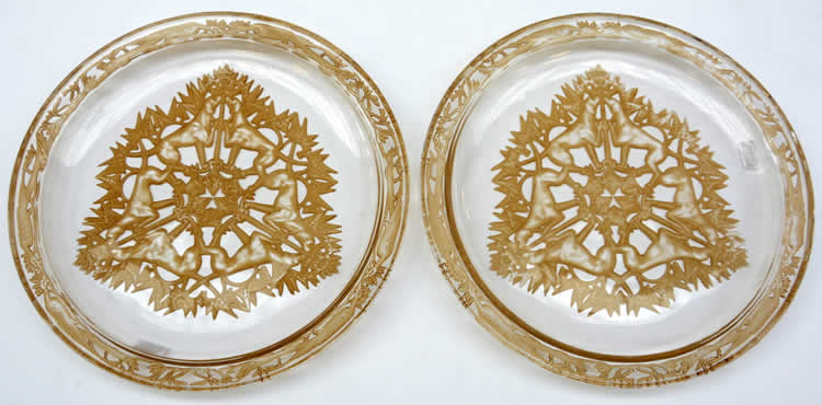 Rene Lalique Plate Chasse Chiens