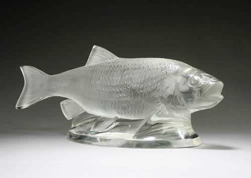 Rene Lalique Truite Sculpture