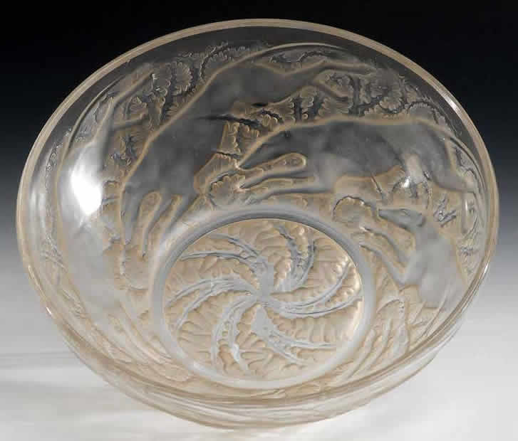 Rene Lalique Bowl Chiens
