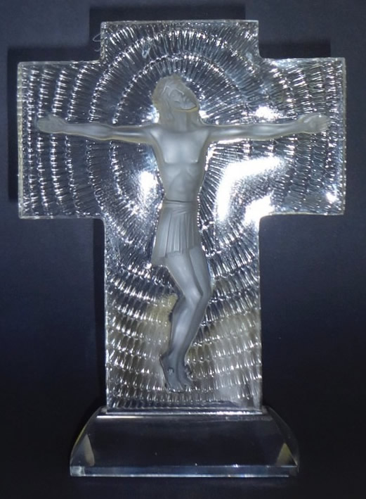 Rene Lalique Statue Jesus Christ On Cross