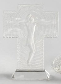 Rene Lalique Jesus Christ On Cross Statue