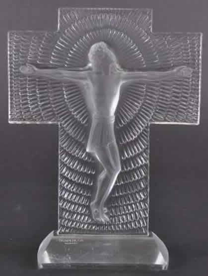 Rene Lalique Statue Jesus Christ On Cross