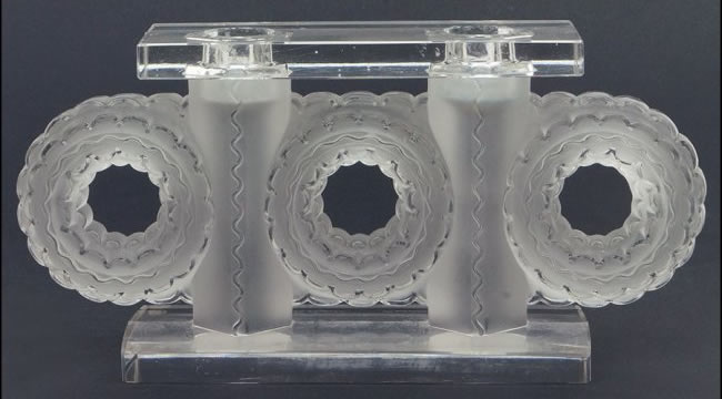 Rene Lalique Cluny Candleholder