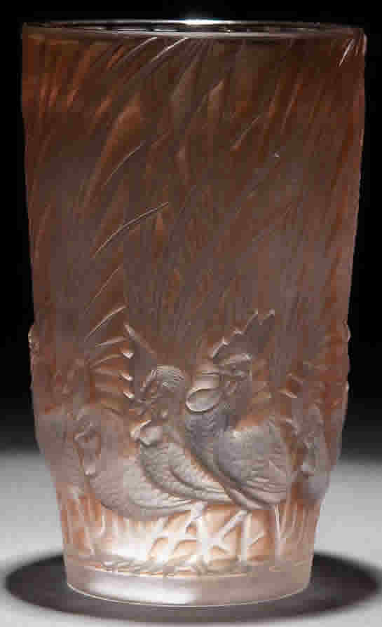 Rene Lalique Vase Coqs Et Plumes