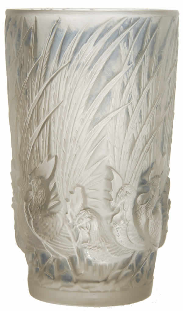 Rene Lalique Vase Coqs Et Plumes