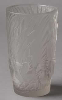 Rene Lalique Vase Coqs Et Plumes