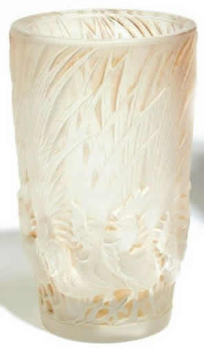 Rene Lalique Vase Coqs Et Plumes