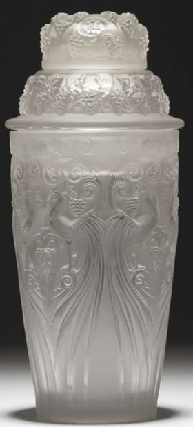 Rene Lalique Coqs Et Raisins Cocktail Shaker